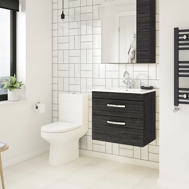 Klyn Bathroom Brooklyn Black Cloakroom Suite (Wall Hung Vanity + Toilet) 4 Klyn Bathroom Brooklyn Black Cloakroom Suite (Wall Hung Vanity + Toilet) - Image 2