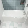 Klyn Bathroom Brooklyn Black Bathroom Suite + B Shaped Bath -Croydex shop bhbbsd1