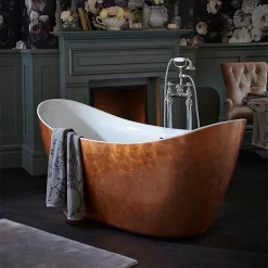 Heritage Bathroom Heritage Hylton Freestanding Acrylic Bath (1730 X 730mm) - Copper Effect -Croydex shop bhyfs00cop l