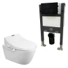 Victorian Plumbing Bianco Wall Hung Smart Bidet Toilet And Basin Suite -Croydex shop biasmwcs d4a