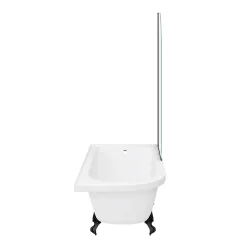 Victorian Plumbing Appleby 1700 Roll Top Shower Bath With Matt Black Screen + Leg Set