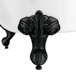 Victorian Plumbing Appleby 1700 Roll Top Shower Bath With Matt Black Screen + Leg Set -Croydex shop bkarh17bs d1