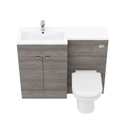 Klyn Bathroom Brooklyn Grey Avola 1100mm Combination Furniture Pack -Croydex shop bkgry1100 d3