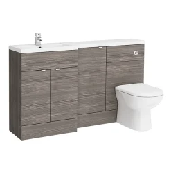 Klyn Bathroom Brooklyn Grey Avola 1500mm Combination Furniture Pack -Croydex shop bkgry1500 d1