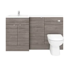 Klyn Bathroom Brooklyn Grey Avola 1500mm Combination Furniture Pack -Croydex shop bkgry1500 d3