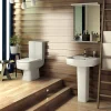 Nui Bliss Modern Square Basin & Pedestal - 1 Tap Hole