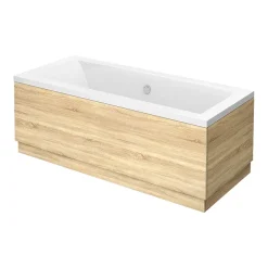 Klyn Bathroom Brooklyn Natural Oak 0TH Double Ended Bath -Croydex shop bnodend1