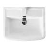 Klyn Bathroom Brooklyn Modern Square Basin & Semi Pedestal (520mm Wide - 1 Tap Hole) -Croydex shop br520sp d4