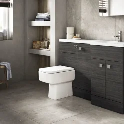 Klyn Bathroom Brooklyn Squared Back To Wall Pan With Soft Close Seat -Croydex shop brbtw detail1