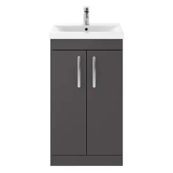 Klyn Bathroom Brooklyn Gloss Grey Bathroom Suite -Croydex shop brggbs d2