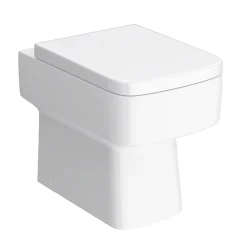 Klyn Bathroom Brooklyn White Gloss Combined Two-In-One Wash Basin, Toilet & Flush Plate (500mm Wide X 300mm) -Croydex shop brkcombwc d4
