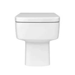 Klyn Bathroom Brooklyn White Gloss Combined Two-In-One Wash Basin, Toilet & Flush Plate (500mm Wide X 300mm) -Croydex shop brkcombwc d5