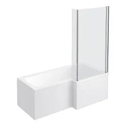 Klyn Bathroom Brooklyn Black Bathroom Suite With L-Shaped Bath -Croydex shop brooklynhaciendablackbathroomsuiteinclshapedbathd1