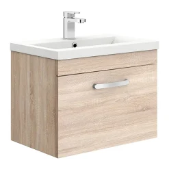 Klyn Bathroom Brooklyn Natural Oak Wall Hung Vanity Furniture Package -Croydex shop brooklynnaturaloakwallhungvanityfurniturepackage d2