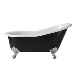 Heritage Bathroom Heritage Kent 0TH Slipper Cast Iron Bath (1550x765mm) With Feet 6 Heritage Bathroom Heritage Kent 0TH Slipper Cast Iron Bath (1550x765mm) With Feet -Croydex shop brt07 l