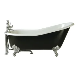 Heritage Bathroom Heritage Hampshire 2TH Slipper Cast Iron Bath (1700x780mm) With Feet -Croydex shop brt25 l