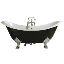 Heritage Bathroom Heritage Devon Double Ended Slipper Cast Iron Bath (1800x770mm) With Feet -Croydex shop brt40 l