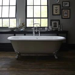 Heritage Bathroom Heritage Buckingham Roll Top Cast Iron Bath (1700x770mm) With Feet -Croydex shop brt80 d1