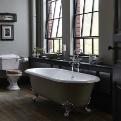 Heritage Bathroom Heritage Buckingham Roll Top Cast Iron Bath (1700x770mm) With Feet -Croydex shop brt80 d2
