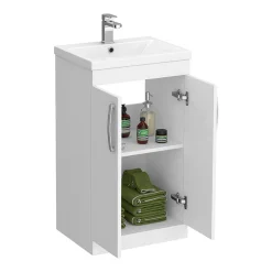 Klyn Bathroom Brooklyn White Gloss Small Bathroom Suite -Croydex shop brwht detail1