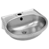 Franke BS205-M Stainless Steel Washbasin With Overflow, Single Tap Hole And Plug & Chain 1 Franke BS205-M Stainless Steel Washbasin With Overflow, Single Tap Hole And Plug & Chain -Croydex shop bs205m l