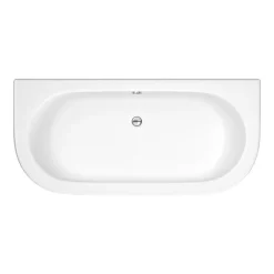 Nuie Shingle 1700mm Double Ended Back To Wall Bath With Panel