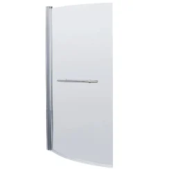 Cruze Bathroom Cruze B Shaped Shower Bath - 1700mm Inc. Screen With Rail & Panel -Croydex shop bshapedshowerbath1700mmcurvedscreenwithrailacrylicpaneld2