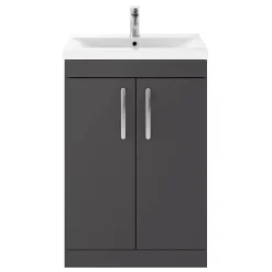 Klyn Bathroom Brooklyn Gloss Grey Bathroom Suite With Tall Cabinet -Croydex shop btcgry d2