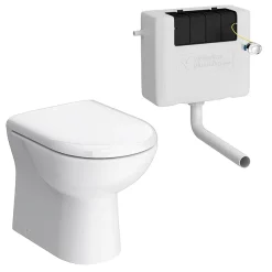 Victorian Plumbing Back To Wall Toilet With Soft Close Seat + Concealed Cistern -Croydex shop btwpc1 n l