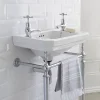 Urlington Bathroom Burlington Victorian Medium Basin & Chrome Wash Stand -Croydex shop burb2t22a d2