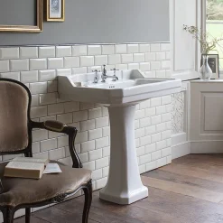 Urlington Bathroom Burlington Edwardian Large Basin And Pedestal -Croydex shop burb5p1 d1