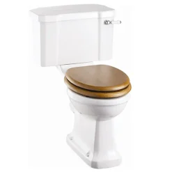 Urlington Bathroom Burlington Close Coupled WC Incl. Edwardian Medium Basin & Pedestal - Various Tap Hole Options -Croydex shop buredwbasccwcd1