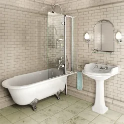 Urlington Bathroom Burlington Hampton RH 1500mm Showering Bath + Legs -Croydex shop burhamprhd1 1
