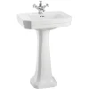 Urlington Bathroom Burlington High Level WC W/ Victorian Large Basin & Pedestal - Various Tap Hole Options