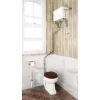Urlington Bathroom Burlington High Level WC White Ceramic With Angled Extension Pipes