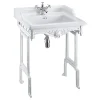 Urlington Bathroom Burlington Classic 65cm Basin With White Aluminium Wash Stand -Croydex shop burlingtonclassic65cmbasinwithwhitealuminiumwashstandl