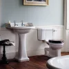 Urlington Bathroom Burlington Classic Round 65cm Basin With Pedestal - Various Tap Hole Options -Croydex shop burlingtonclassicround65cmbasinwithpedestald1
