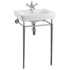 Urlington Bathroom Burlington Contemporary Medium Basin & Chrome Wash Stand