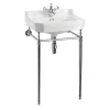 Urlington Bathroom Burlington Edwardian Medium Basin & Chrome Wash Stand -Croydex shop burlingtonedwardianmedium56cmbasinandchromewashstandl