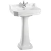Urlington Bathroom Burlington Edwardian Medium Basin And Regal Pedestal -Croydex shop burlingtonedwardianmedium56cmbasinandregalpedestall