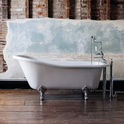 Urlington Bathroom Burlington Harewood Slipper 1700 X 730mm Freestanding Bath + Legs -Croydex shop burlingtonharewoodslipper1700mmfreestandingbathwithlegslrg