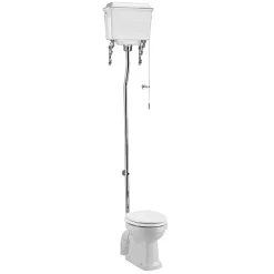 Urlington Bathroom Burlington High Level Toilet - White Aluminium Cistern