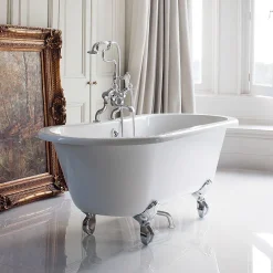 Urlington Bathroom Burlington Windsor Double Ended 1500mm Freestanding Bath With Legs 8 Urlington Bathroom Burlington Windsor Double Ended 1500mm Freestanding Bath With Legs -Croydex shop burlingtonwindsordoubleended1500mmfreestandingbathwithlegslrg