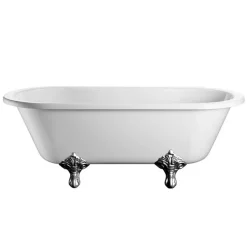 Urlington Bathroom Burlington Windsor Double Ended 1700mm Freestanding Bath + Legs -Croydex shop burlingtonwindsordoubleended1700mmfreestandingbathwithlegsdetail1
