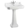 Urlington Bathroom Burlington Low Level WC Inc. Edwardian Large Basin & Pedestal - Various Tap Hole Options -Croydex shop burlledlrgd2