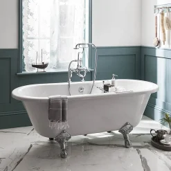 Urlington Bathroom Burlington Windsor Double Ended 1700mm Freestanding Bath + Legs -Croydex shop burwdsr1700de ln