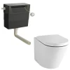 Klyn Bathroom Brooklyn Black Modern Sink Vanity Unit + Toilet Package -Croydex shop bwcblknd6a