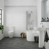 Victorian Plumbing Bianco Close Coupled Modern Toilet + Soft Close Seat -Croydex shop bwcsc d5