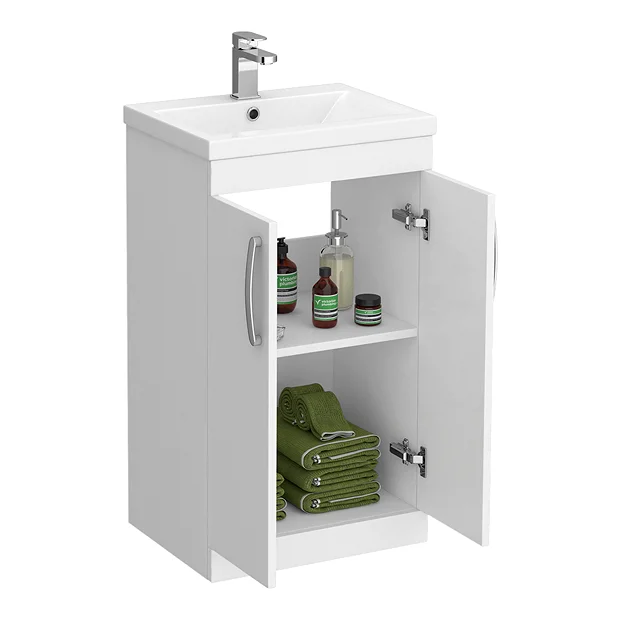 Klyn Bathroom Brooklyn White Gloss Modern Sink Vanity Unit + Toilet Package 7 Klyn Bathroom Brooklyn White Gloss Modern Sink Vanity Unit + Toilet Package - Image 5