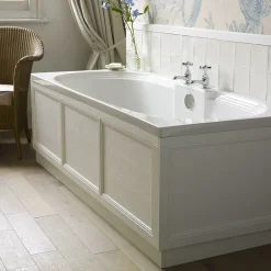 Heritage Bathroom Heritage Dorchester Double Ended 2TH Bath With Solid Skin (1800x800mm) -Croydex shop bww00 d1n